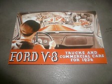 1936 Ford Trucks Commercial Cars Sales Brochure - Ford V-8 - Foldout Style