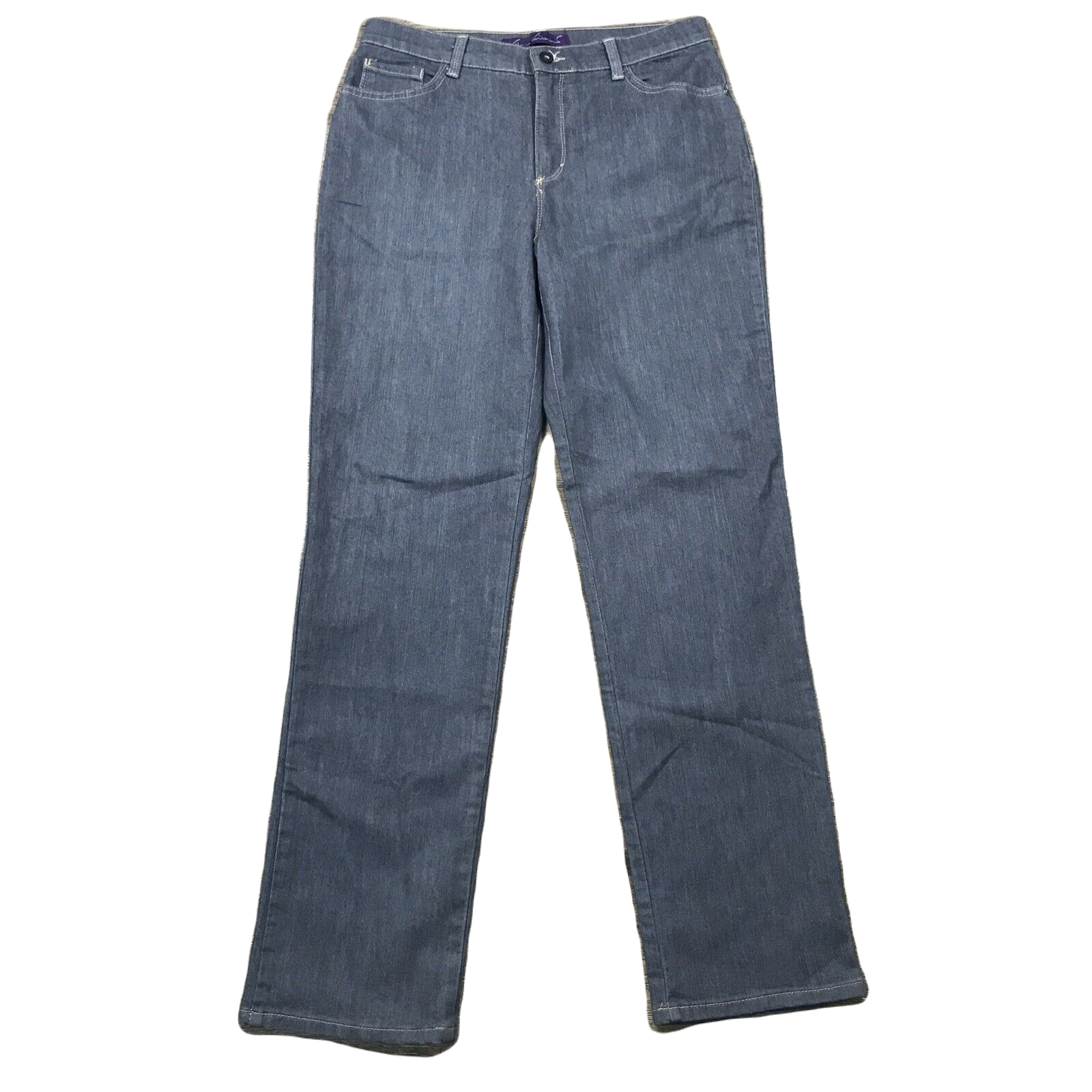 Gloria Vanderbilt High-Rise Gray Straight Leg Denim Jeans Size 8 31.5 Inseam
