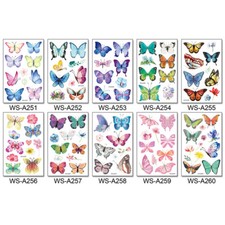 Butterfly Tattoo Sticker Waterproof Sweat Resistant Body Art Color Sticker   