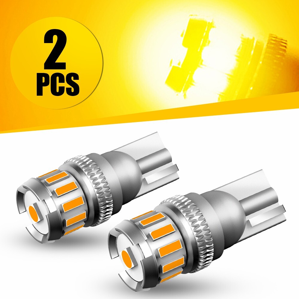 AUXITO 2825 168 194 W5W T10 LED Parking Light Bulb Super Bright Golden Yellow 2x