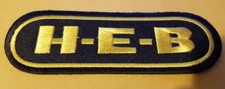 H-E-B Grocery Embroidered Patch approx 1.5X4.5"