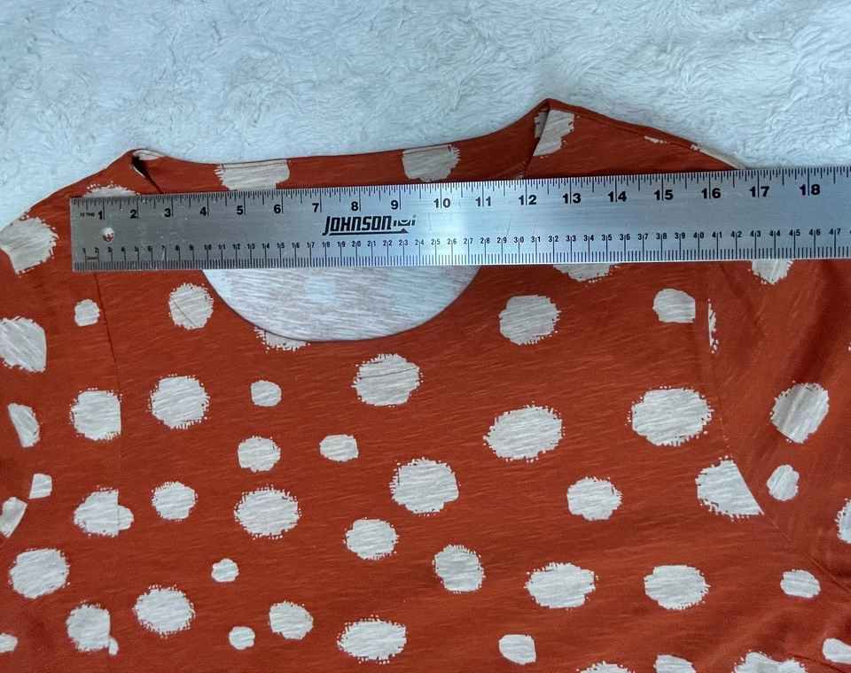 Blusa túnica Avenue para mujer talla 22/24 con estampado holgado asimétrico manga 3/4 oxidada Foto 3 de 4