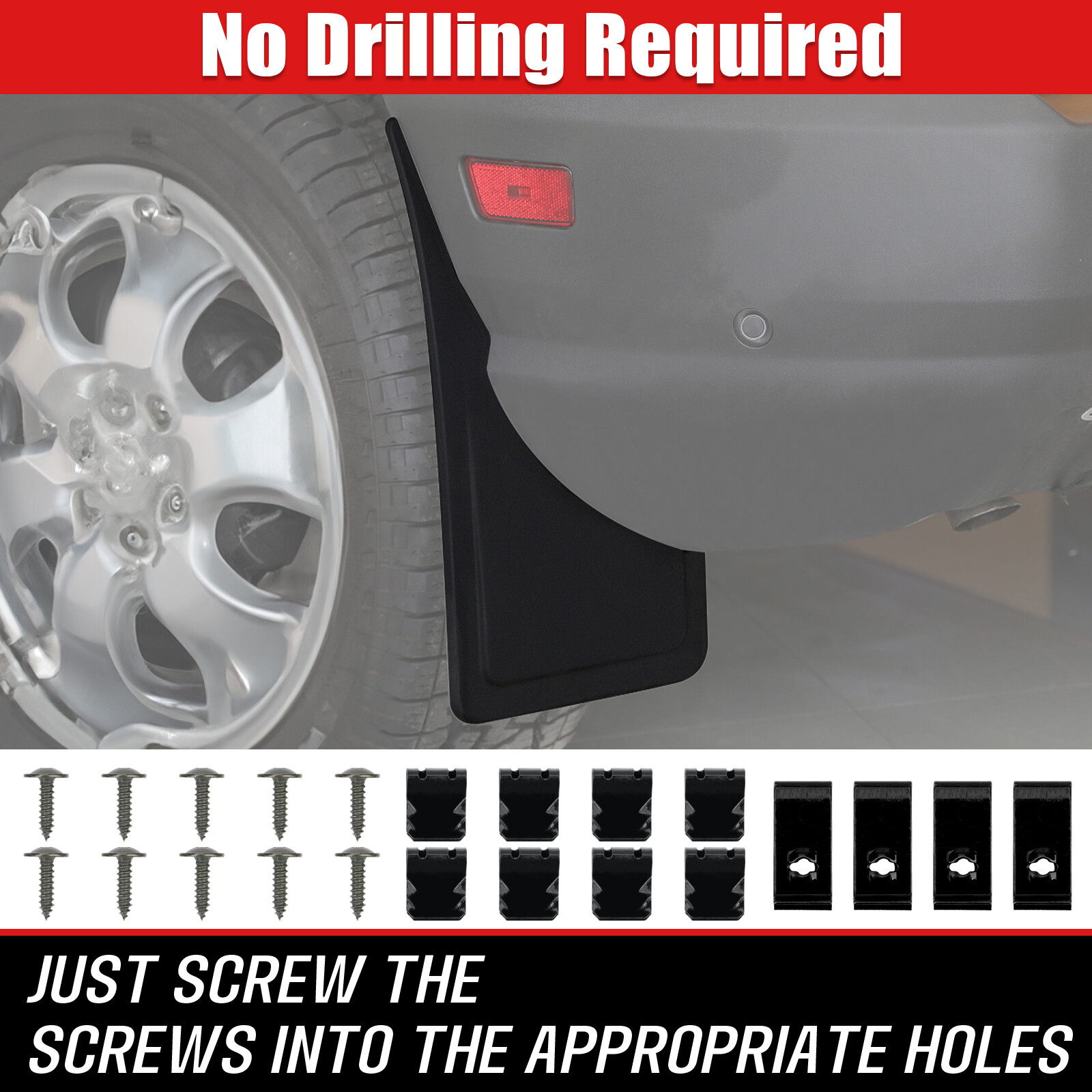 20212023 Ford Bronco Sport Front & Rear Mud Flaps Splash Guards Set