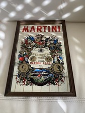 Martini Spiegel Vintage Rossi  LTD London  Werbeartikel 33x22 cm, Rar