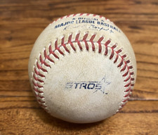 Jake Meyers Astros Game Used SINGLE Baseball 4/11/2025 vs Angels LOGO Hit #252
