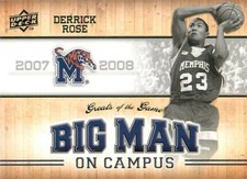 DERRICK ROSE 2010 Upper Deck GREATS OF THE GAME BIG MAN ON CAMPUS #114