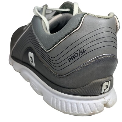 FootJoy‎ Pro SL 53270 Golf Shoes Men\'s Size 8 Wide Gray White Spikeless Leather. FootJoy Pro/SL Spikeless Golf Shoes Grey/White - Size 8 Wide  main image 4