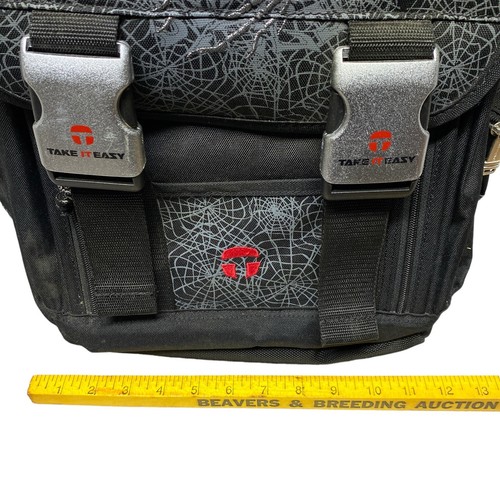 Take It Easy Backpack Converting Rolling Laptop Slot Black Spider Themed German - Picture 17 of 20