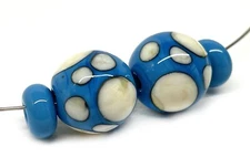 Handmade Lampwork Glass Beads From Murano OOAK Tamara Yarilo Brand 4 Pcs