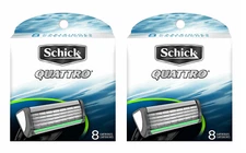 Schick Quattro Razor for Men Refill Cartridges, 16 Cartridges (Unboxed)