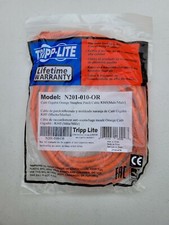 New Set of 2 Tripp Lite 10FT RJ45 Male Cat6 Gigabit Snagless Molded Patch Cable