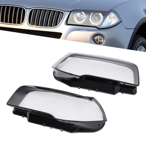 Pair Right & Left Headlamp Headlight Clear Lens Covers For 2004-2010 BMW X3 E83 - Picture 2 of 21