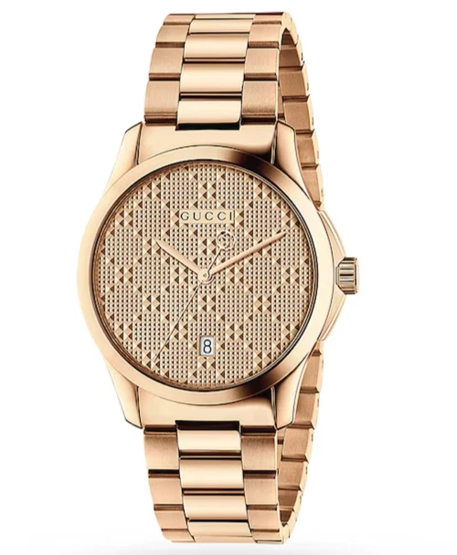 Orologio Gucci Uomo G Timeless Acciaio Inox Oro Rosa YA126482 ($1100 MSRP)