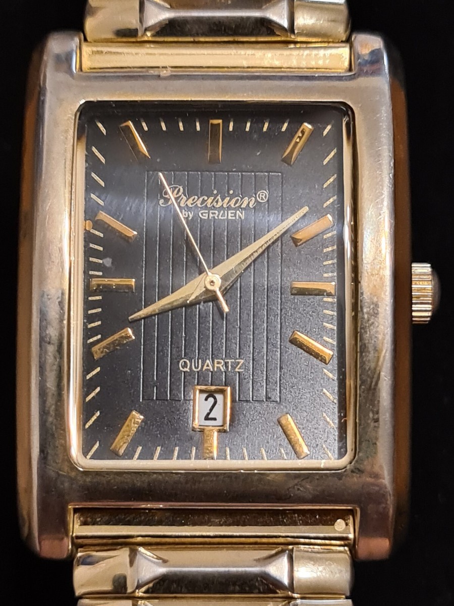 Precision by Gruen men's Flex wrist watch-Gold and Black