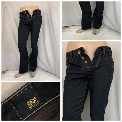 Jack & Jones Jeans 32x33 Dark Straight Boot Leg Mint YGI P1-392