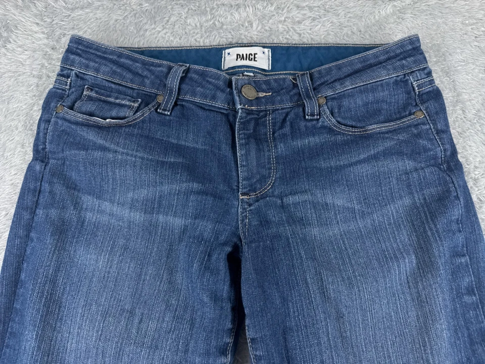 Pantalones Paige Mujer 28 Azul Denim Jeans Anthropologie Skyline Bootcut Algodón 28x31 Foto 4 de 4