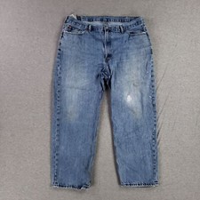 Levi's 550 Relaxed Fit 40x30 Blue Jeans Distressed Faded Worn Old School