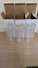 24oz Brand New Clear Snow Globe Tumblers - 100 Available