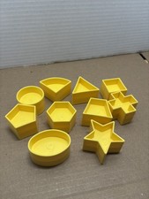 Tupperware Shape O Ball Sorter Yellow Shapes Lot of 10 Replacement Pieces