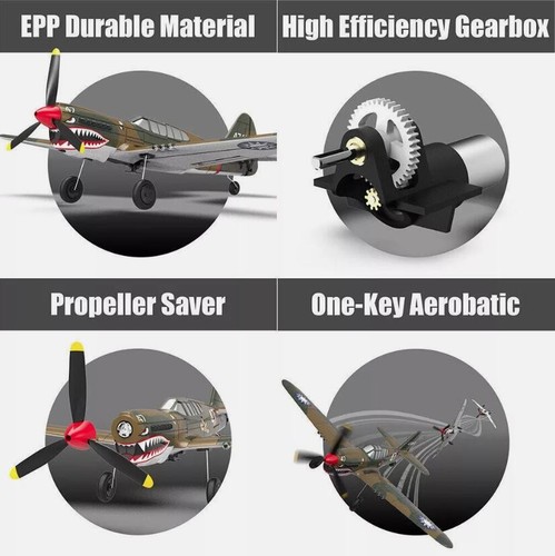 2.4G VOLANTEX P40 4CH Fighter RC Airplane 6Axis Gyro 400mm Wing Remote Plane Toy - Picture 3 of 10