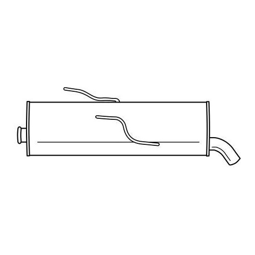 Silencieux arrière Sigam 45668 pour pot d'échappement Peugeot en acier