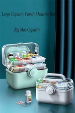 Large Capacity Portable Medicine Storage Box   Multi-Layer First Aid Organizer C