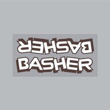 SE Racing - Basher Downtube decal in White with Brown shadow