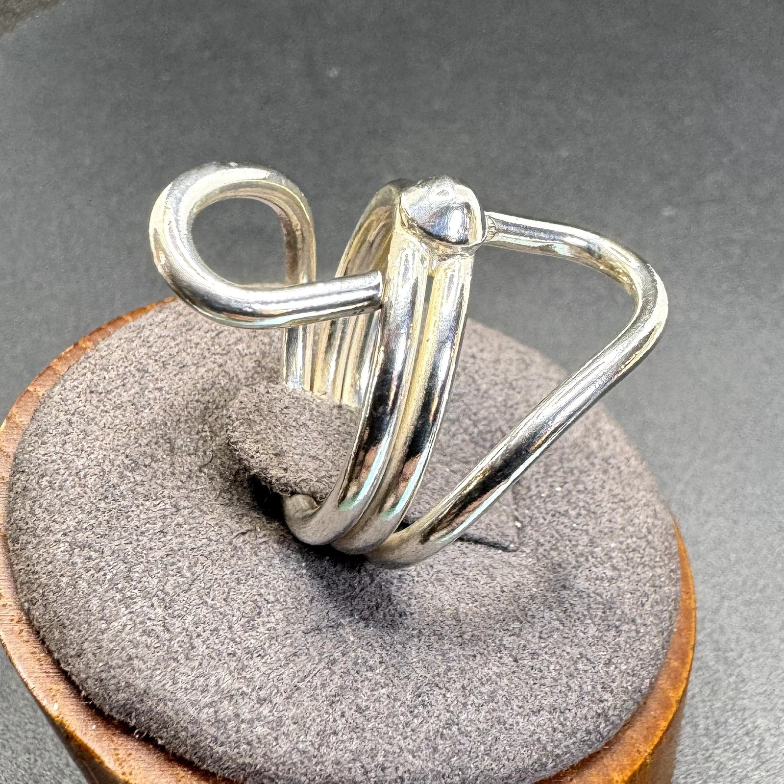 VTG Solid Sterling Silver 925 Openwork Abstract F… - image 4