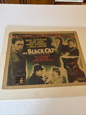 Rare 1941 Original The Black Cat Poster 28”x22”Alan Ladd Bela Lugosi