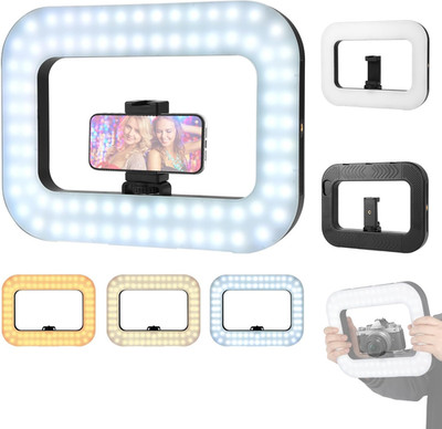 Phone Light with 47 RGB Colors,Handheld Stabilize Ring Light with 8000Mah, Ring
