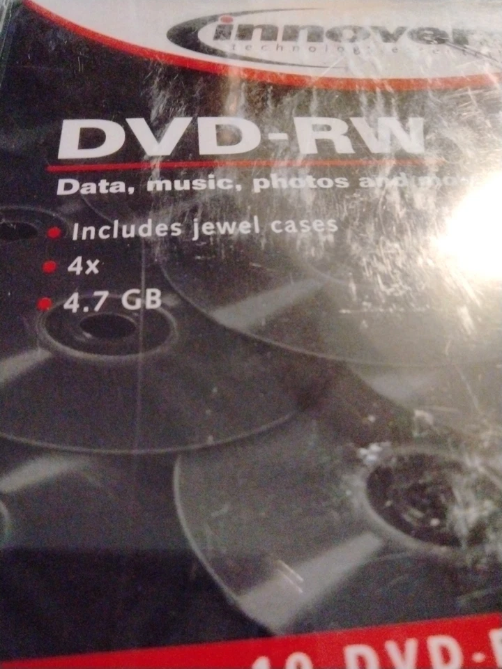 Innover DVD-RW W/Jewel Cases 4X /4.7GB New Sealed - Image 4 of 4