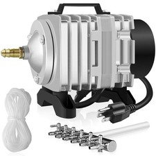 Deluxe Adjustable Air Flow Aquarium Air Pump with Fish Tank Air Flow Outlets