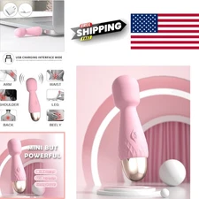 USB Rechargeable Mini Muscle Massager 10 Speed Magic Wand for Sports Recovery