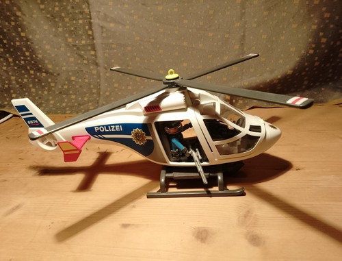 PLAYMOBIL City Action 6874 Polizei-Helikopter mit LED-Suchscheinwerfer