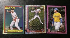 Marcelo Mayer RC, Trevor Story X Fractor, Kristian Campbell RC, Red Sox, 3 Card 