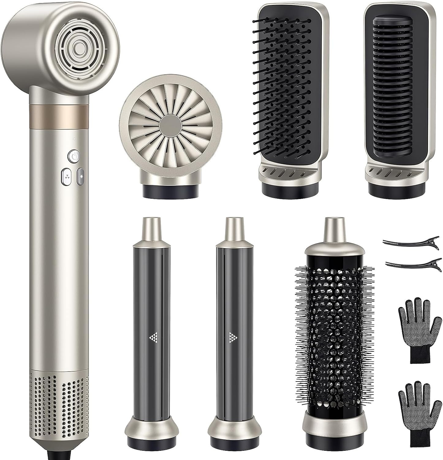 6-In-1 Hot Air Styler & Blow Dryer Brush, Ionic Hair Dryer Volumizer, Multi-Func