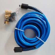 Hourleey High Pressure Washer Hose 1/4" Hose, 30ft with 5x Hardware/Attachments