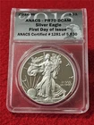 2016-W American Silver Eagle ASE DOLLAR ANACS PR 70 DCAM FIRST DAY OF ISS #T2669
