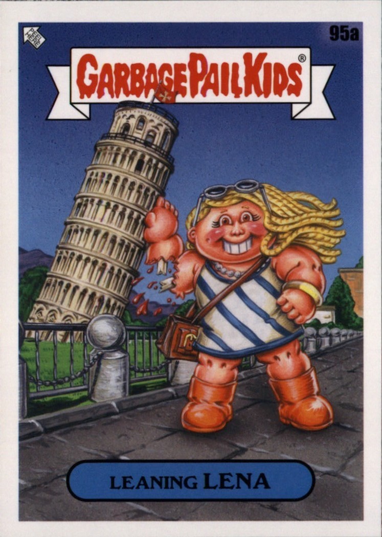 2023 Topps Garbage Pail Kids Go On Vacation #95a Leaning Lena front