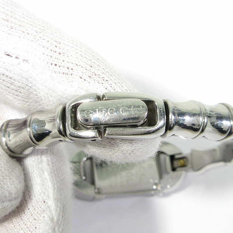 GUCCI 6800L Silver Quartz Rectangular Wristwatch … - image 9