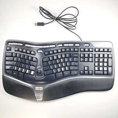 *FOR PARTS/REPAIR* Microsoft Natural Ergonomic 4000 V1.0 Wired Keyboard 1048
