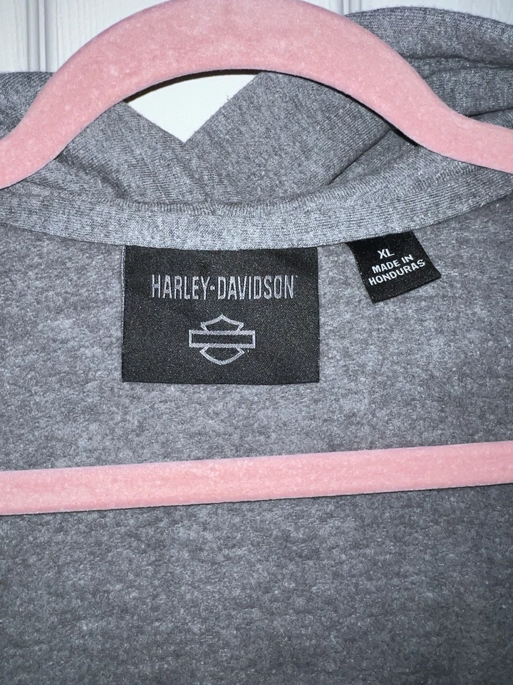 Толстовка на молнии Harley Davidson серая с логотипом Willie G размер XL - Изображение 3 из 4