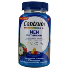 6 Pack Centrum Men Multivitamins Gummies, Natural Fruit, 100 Ct