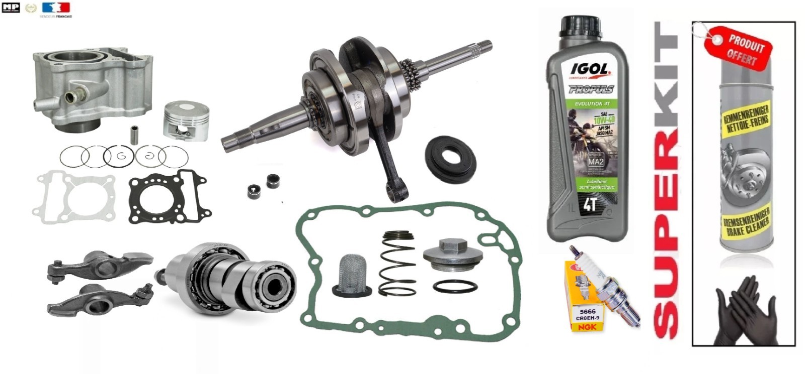 Pack vilebrequin et joints Honda FES 125 S-Wing 2007 2008 2009 2010 2011 2012