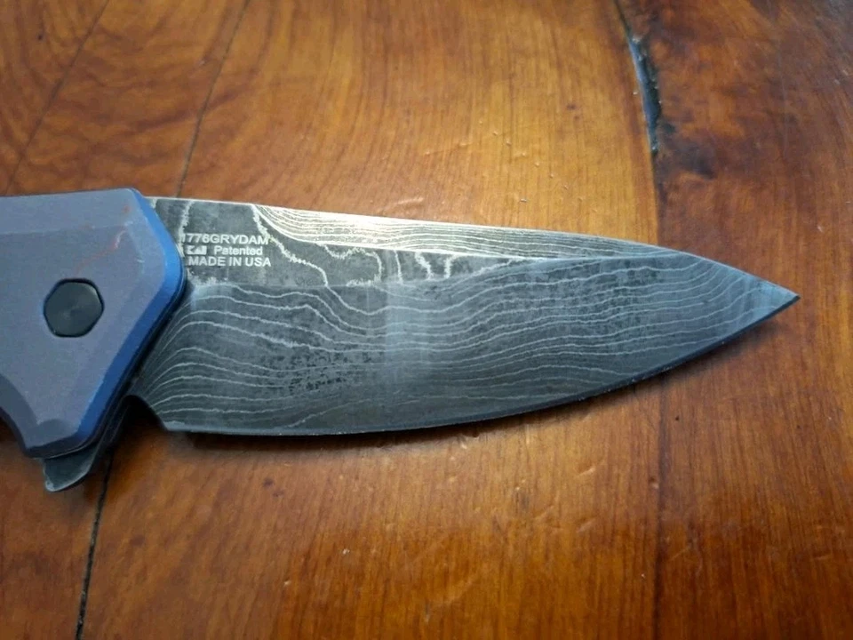 Cuchillo Kershaw Link Drop Point Damasco 1776GRYDAM - Descontinuado RARO Foto 4 de 4