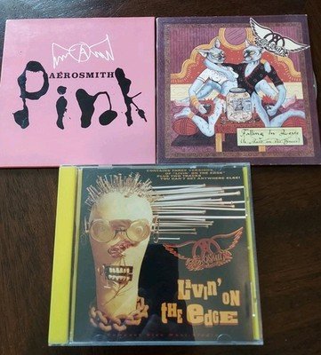Aerosmith CD Single Lot Pink Livin' On The Edge & Falling In Love OOP