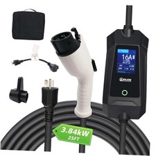 Level 1  2 EV Portable Charger up to 16A, NEMA 5-15  6-20, For J1772 EVs