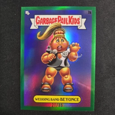 2022 Topps Garbage Pail Kids Chrome Series 7 #7a Wedding Band Beyoncé Green /99 - Bild 1 von 2