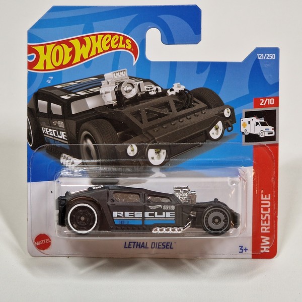 Hot Wheels Lethal Diesel Rescue Car Schwarz Hw Rescue 2022 2/10 - 121/250-image