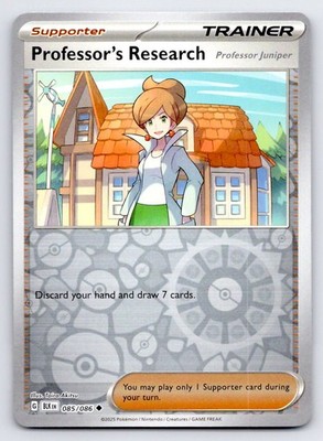 Pokemon Professor's Research Black Bolt BLK UC REVERSE HOLO 085/086 NM